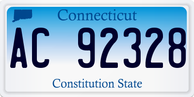 CT license plate AC92328