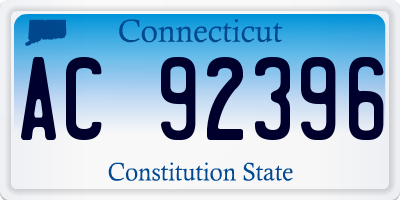 CT license plate AC92396