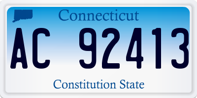 CT license plate AC92413