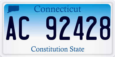 CT license plate AC92428