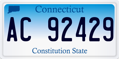CT license plate AC92429