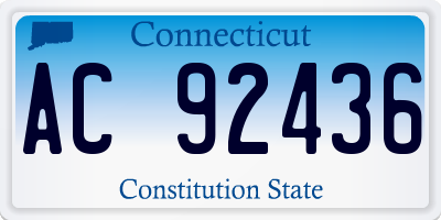 CT license plate AC92436