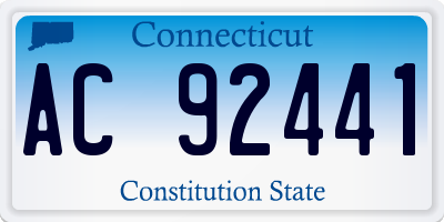 CT license plate AC92441
