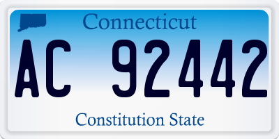 CT license plate AC92442