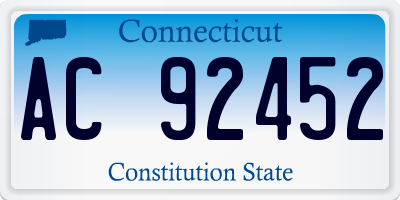 CT license plate AC92452
