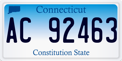 CT license plate AC92463
