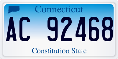 CT license plate AC92468