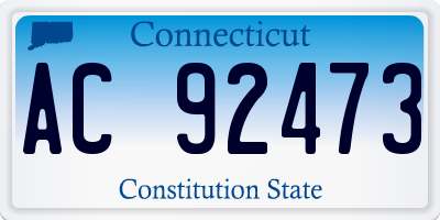 CT license plate AC92473