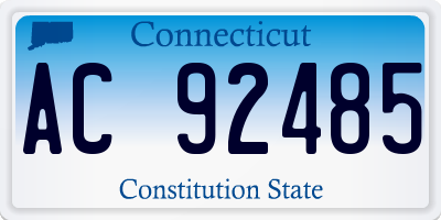 CT license plate AC92485