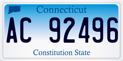 CT license plate AC92496