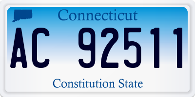 CT license plate AC92511