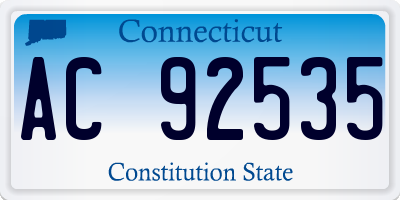 CT license plate AC92535