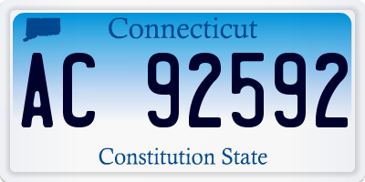 CT license plate AC92592