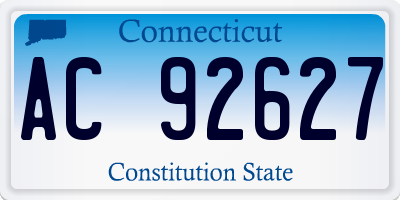 CT license plate AC92627