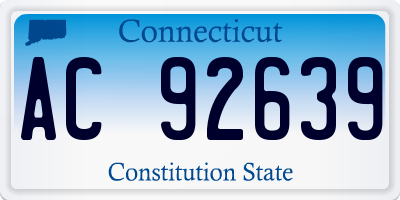 CT license plate AC92639