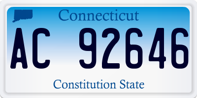 CT license plate AC92646