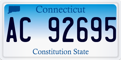 CT license plate AC92695