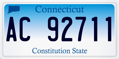 CT license plate AC92711