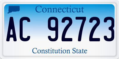 CT license plate AC92723