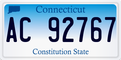 CT license plate AC92767