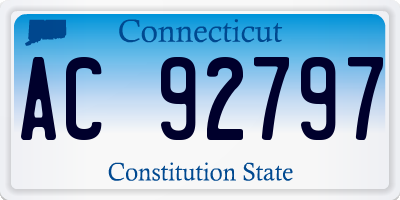 CT license plate AC92797