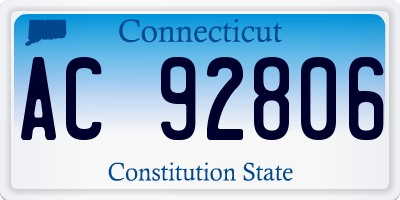 CT license plate AC92806