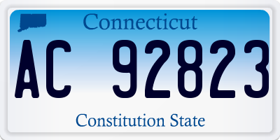 CT license plate AC92823