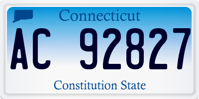CT license plate AC92827
