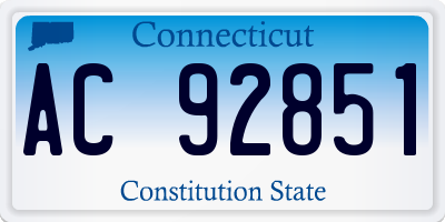 CT license plate AC92851
