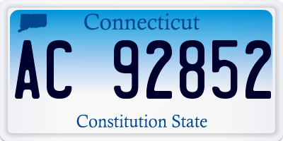 CT license plate AC92852