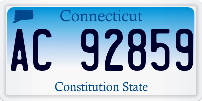 CT license plate AC92859