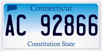 CT license plate AC92866