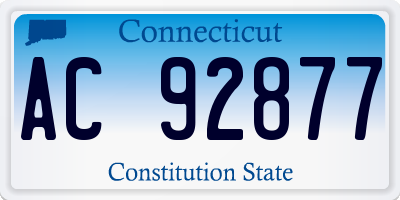 CT license plate AC92877