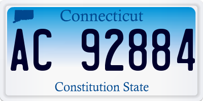 CT license plate AC92884