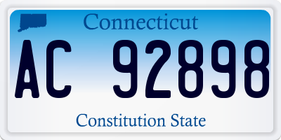 CT license plate AC92898