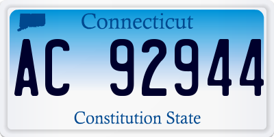 CT license plate AC92944