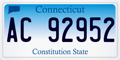 CT license plate AC92952