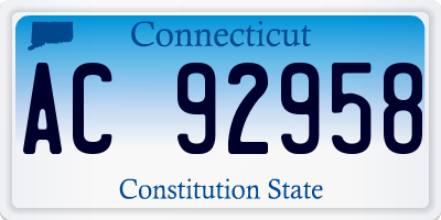 CT license plate AC92958