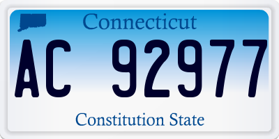 CT license plate AC92977