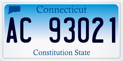 CT license plate AC93021