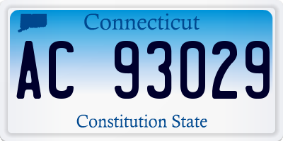 CT license plate AC93029