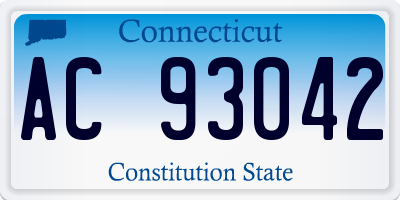 CT license plate AC93042