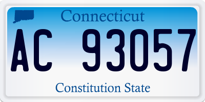 CT license plate AC93057