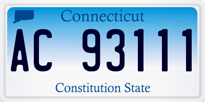 CT license plate AC93111
