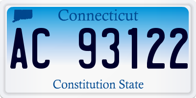 CT license plate AC93122