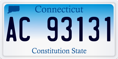 CT license plate AC93131