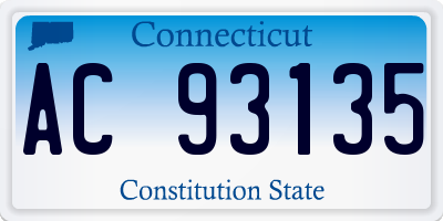 CT license plate AC93135