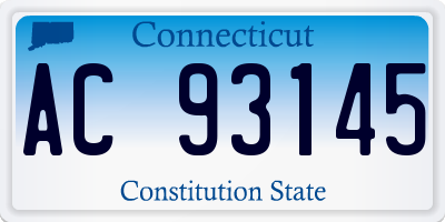 CT license plate AC93145