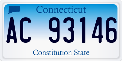 CT license plate AC93146