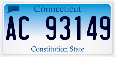 CT license plate AC93149